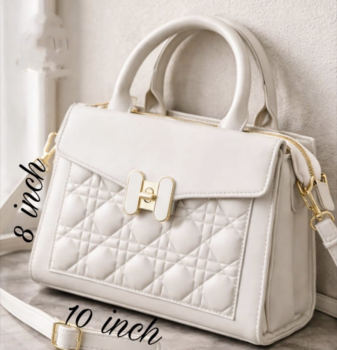 Women’s Elegant Quilted PU Leather Handbag