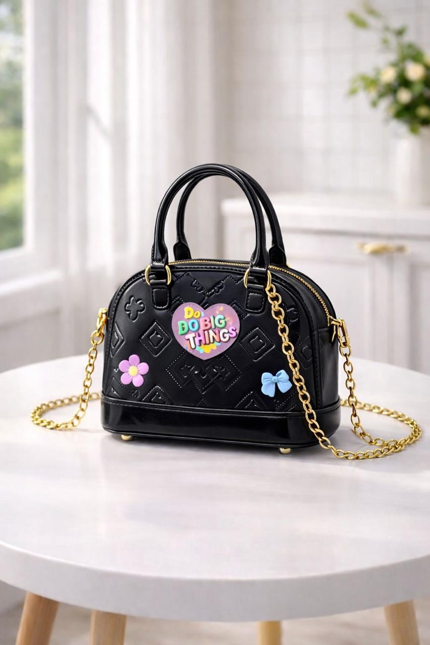 Kids Mini White Handbag with Chain Stra