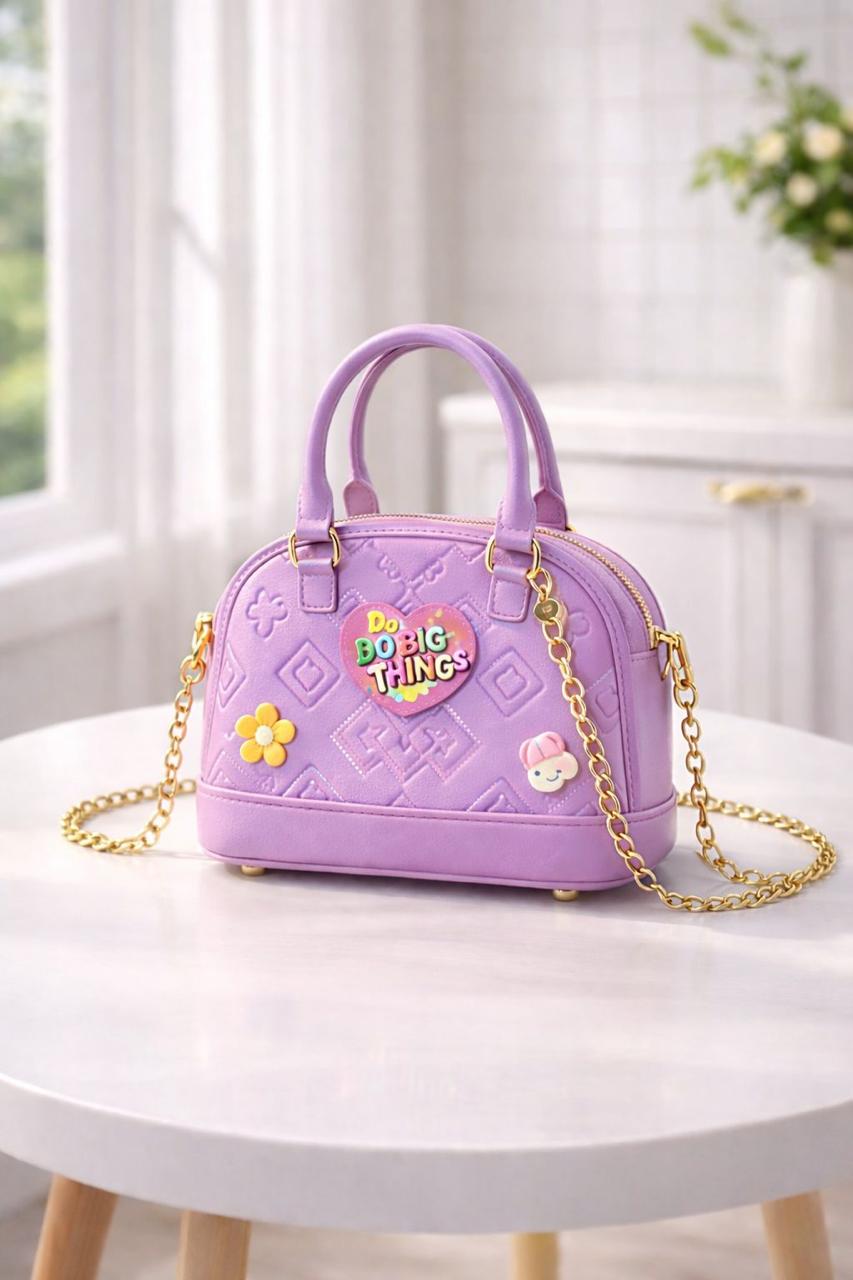 Kids Mini White Handbag with Chain Stra