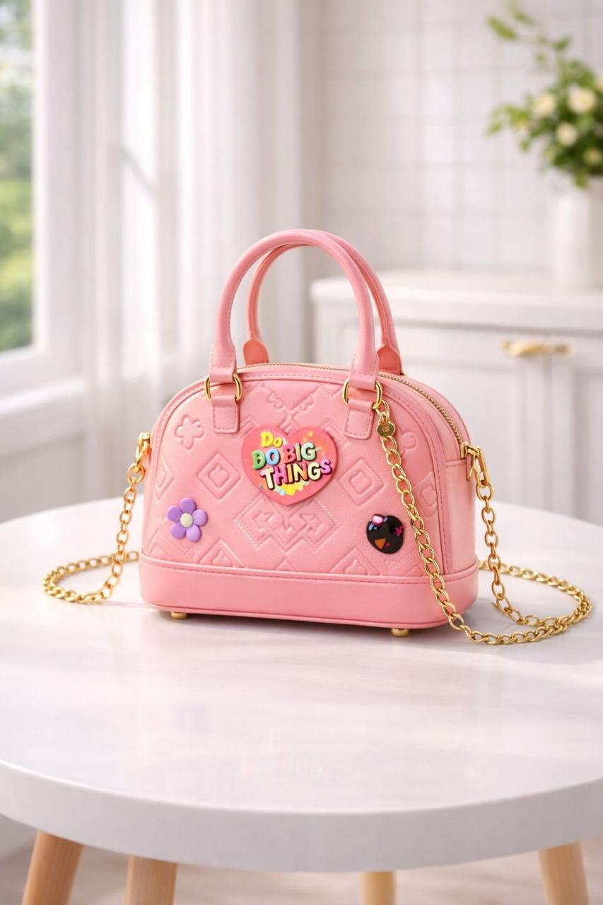 Kids Mini White Handbag with Chain Stra
