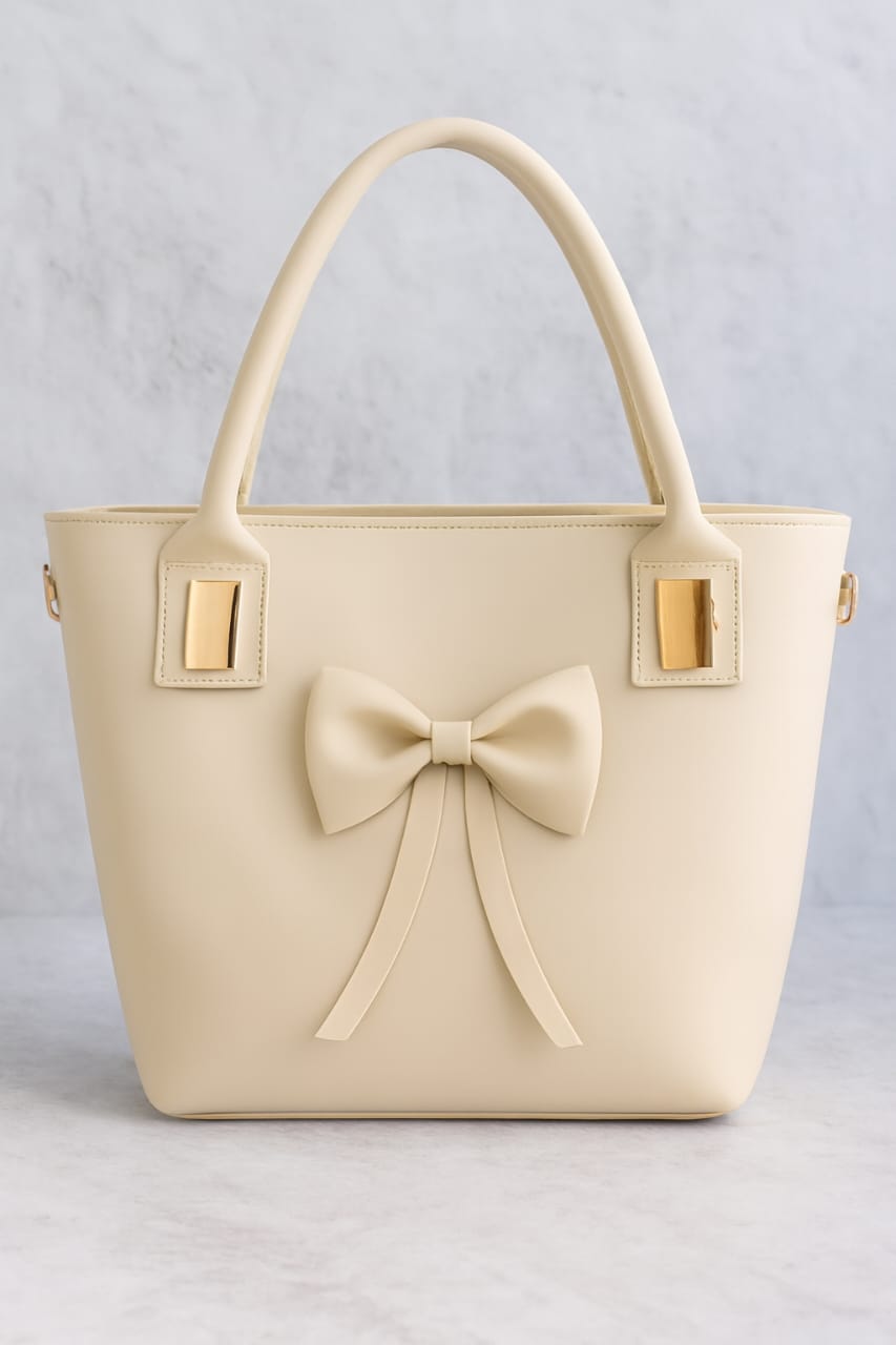 PU Leather Bow Handbag