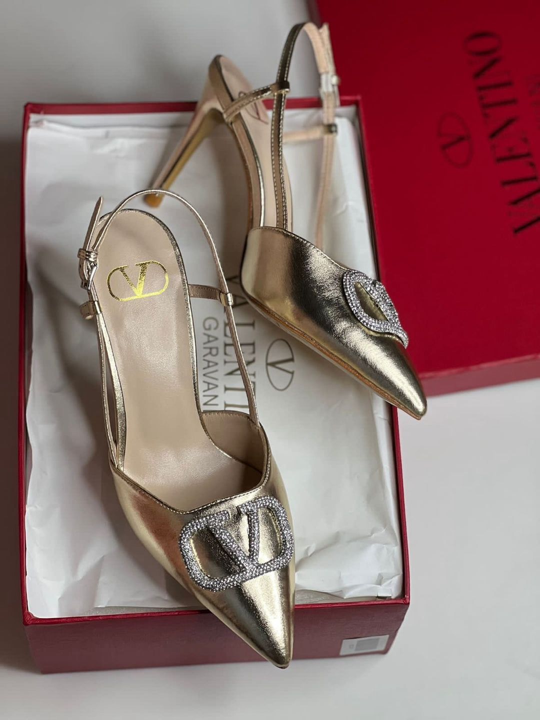 Luxury Gold Pointed Heels