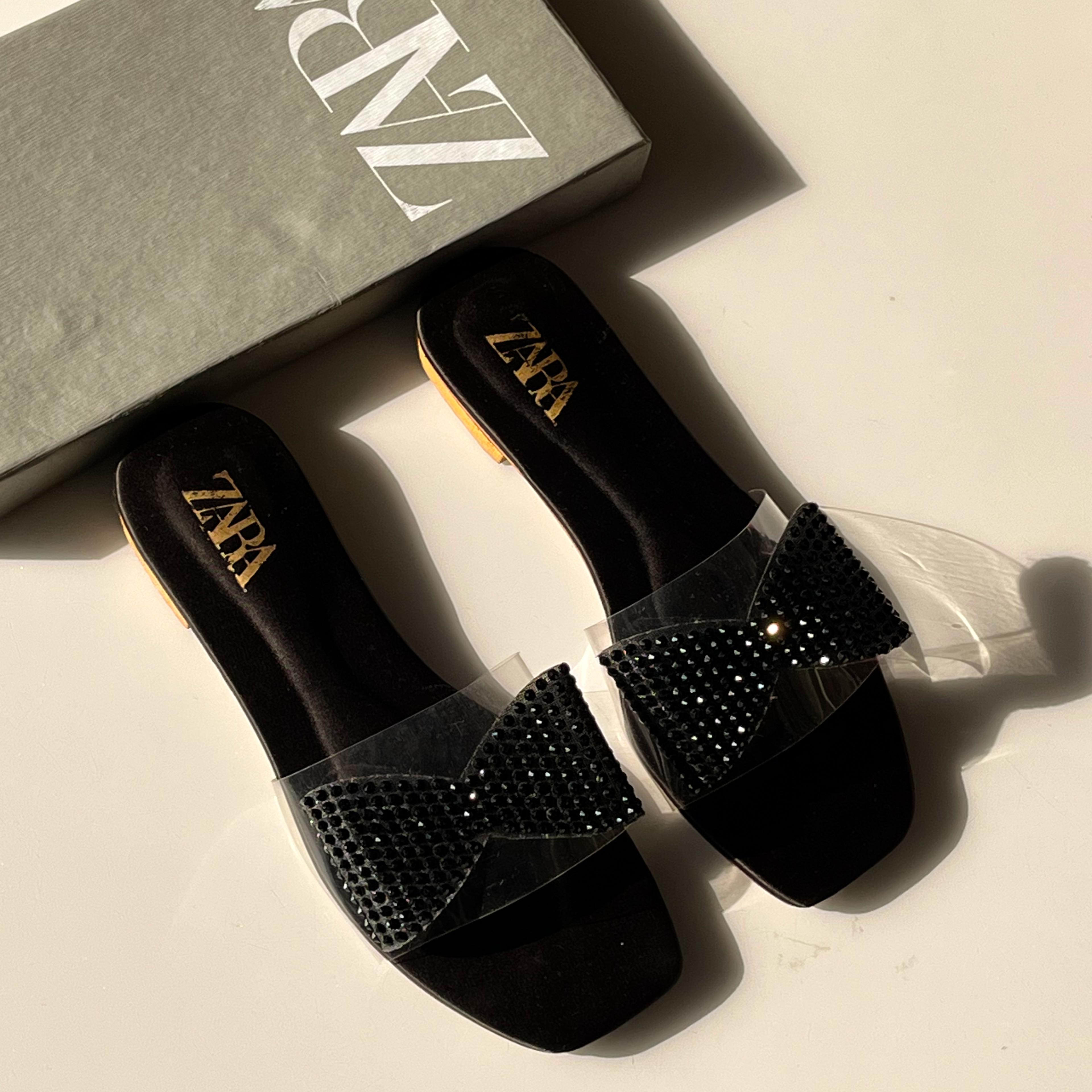 Luxury Black Bow Slides