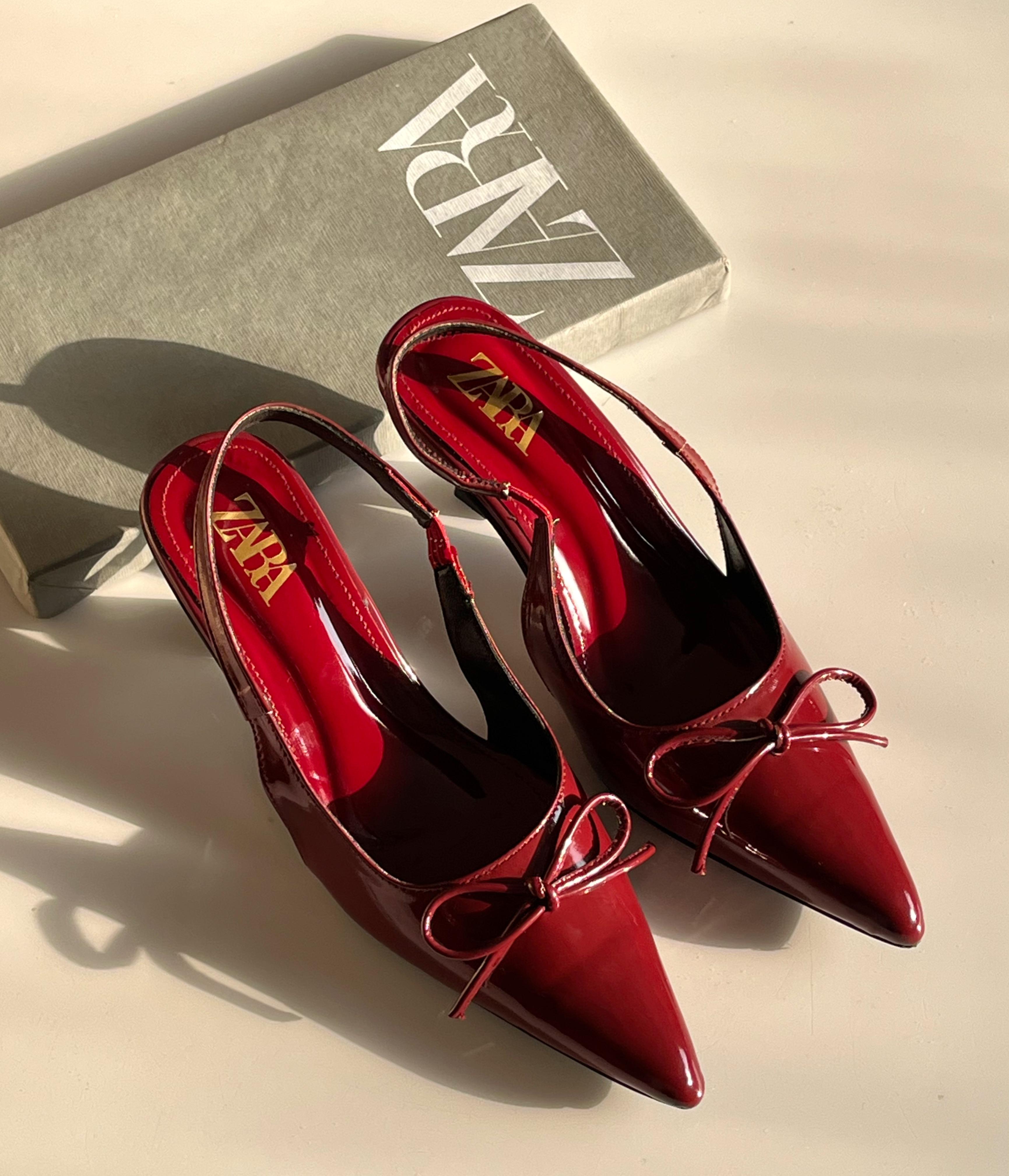 Elegant Patent Slingback Heels