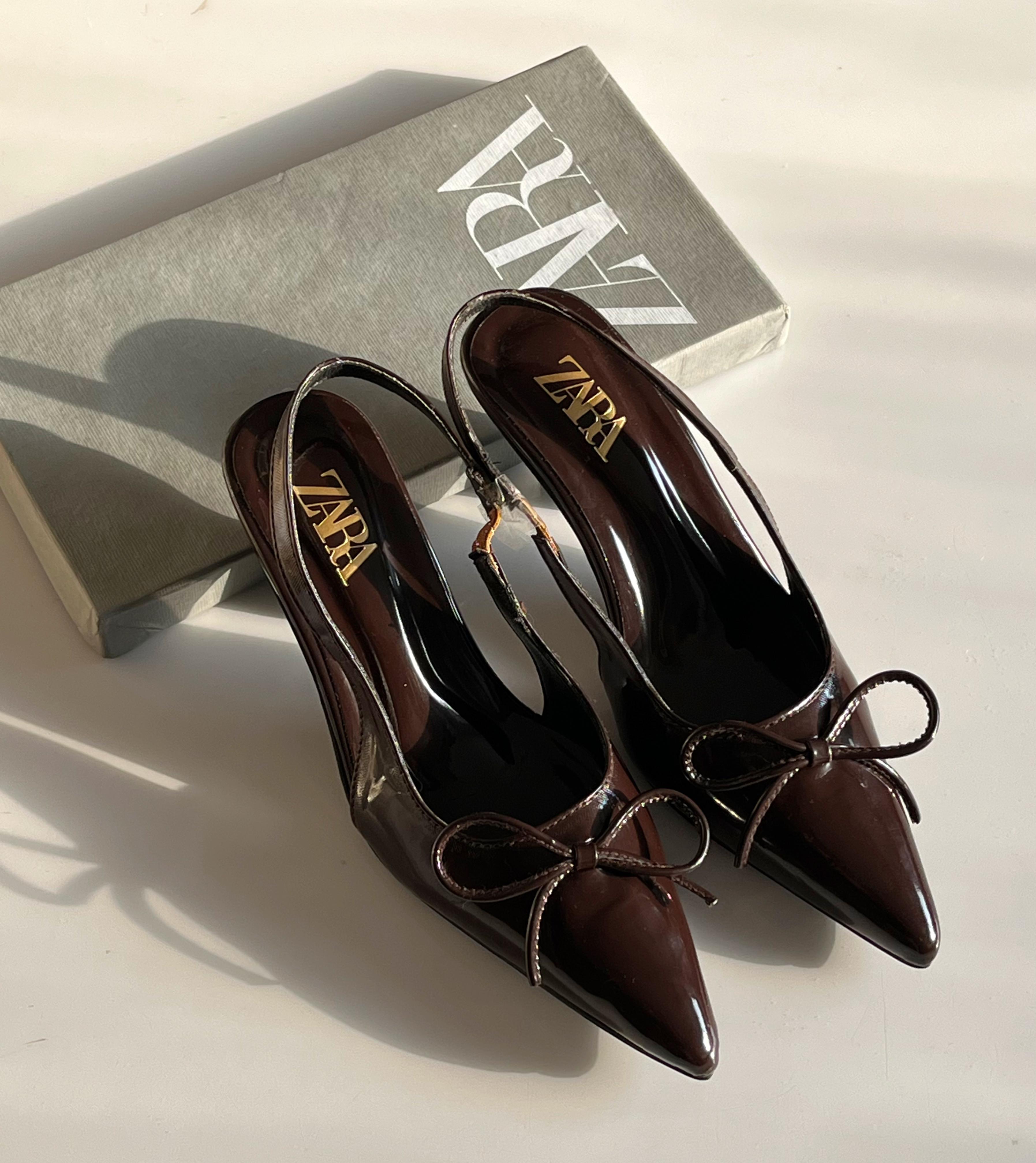 Elegant Patent Slingback Heels