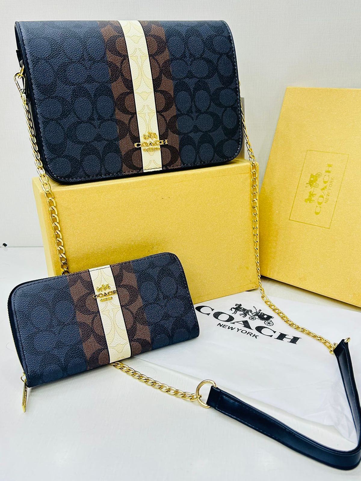 Elegant Chain Shoulder Handbag Set