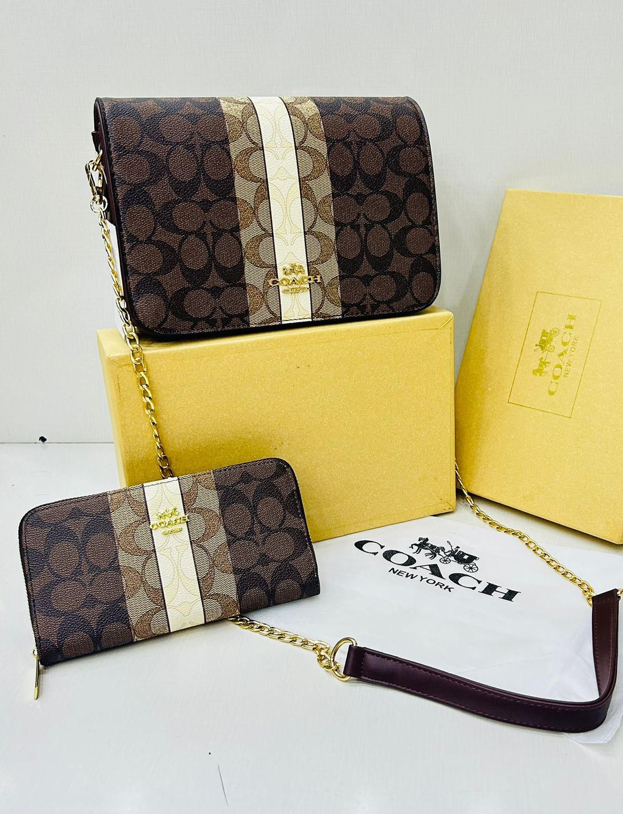 Elegant Chain Shoulder Handbag Set