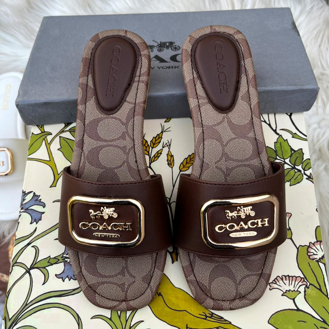 Luxury White Slide Sandals