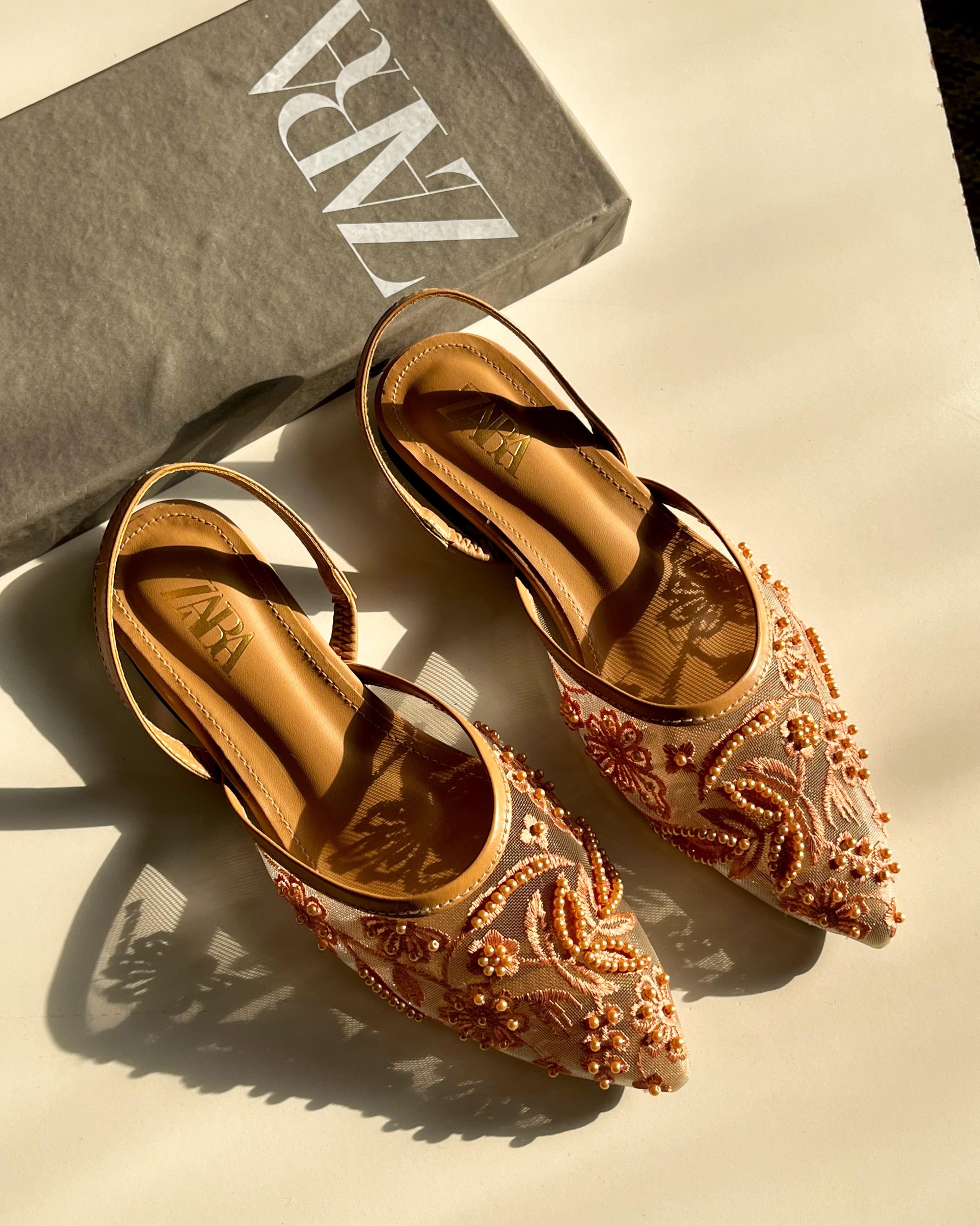 Elegant Floral Slingback