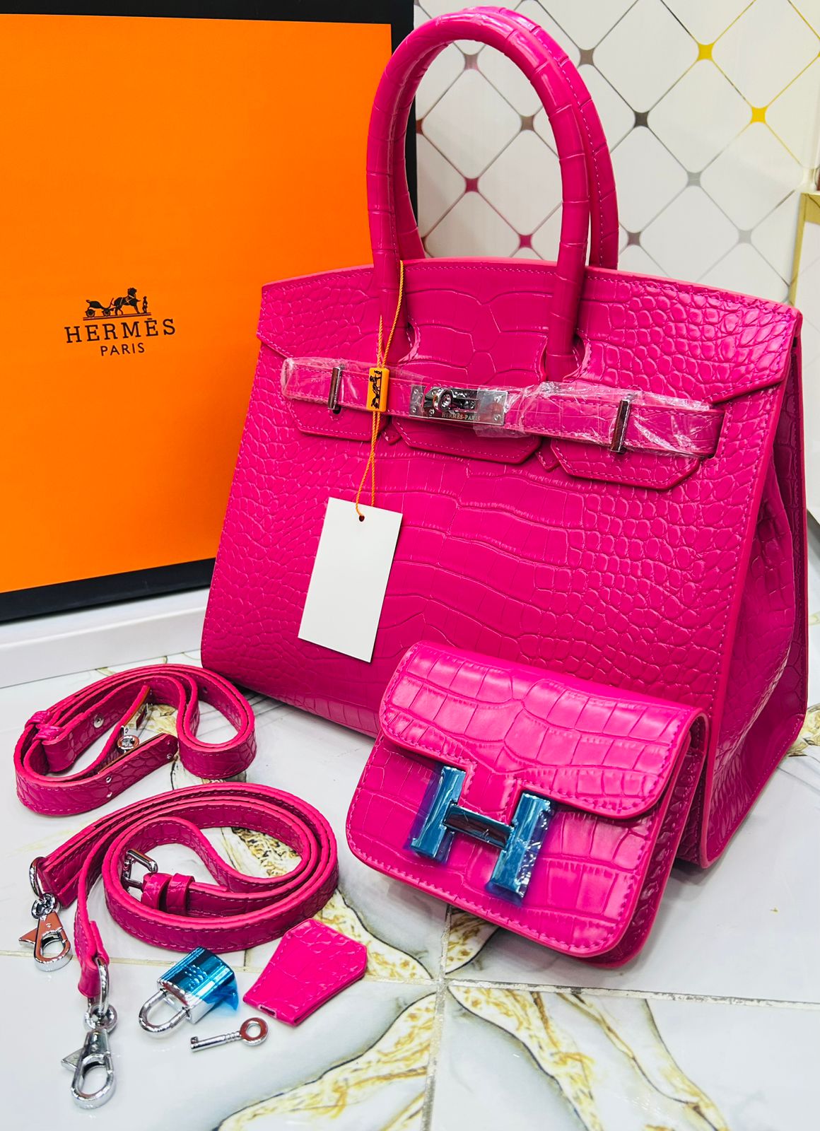Luxury  Croc Tote Bag Set