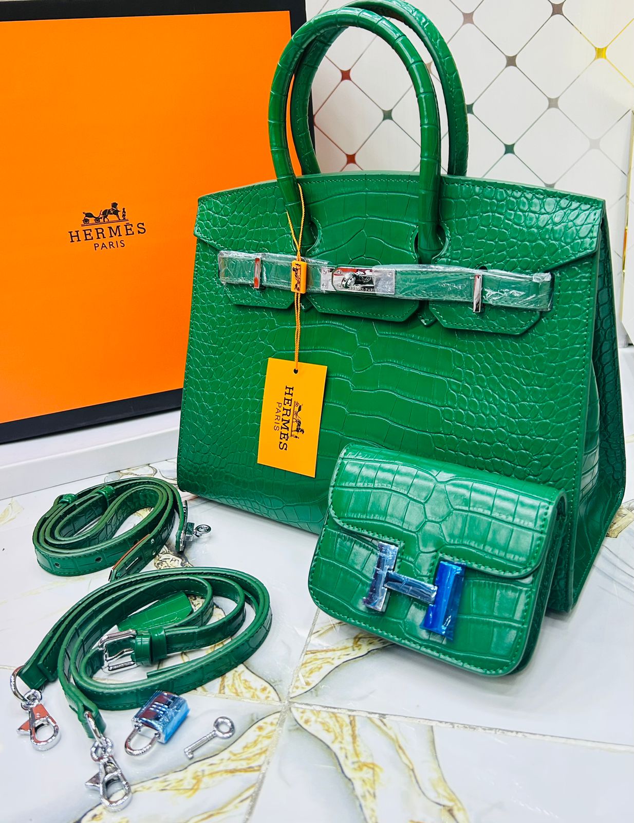 Luxury  Croc Tote Bag Set