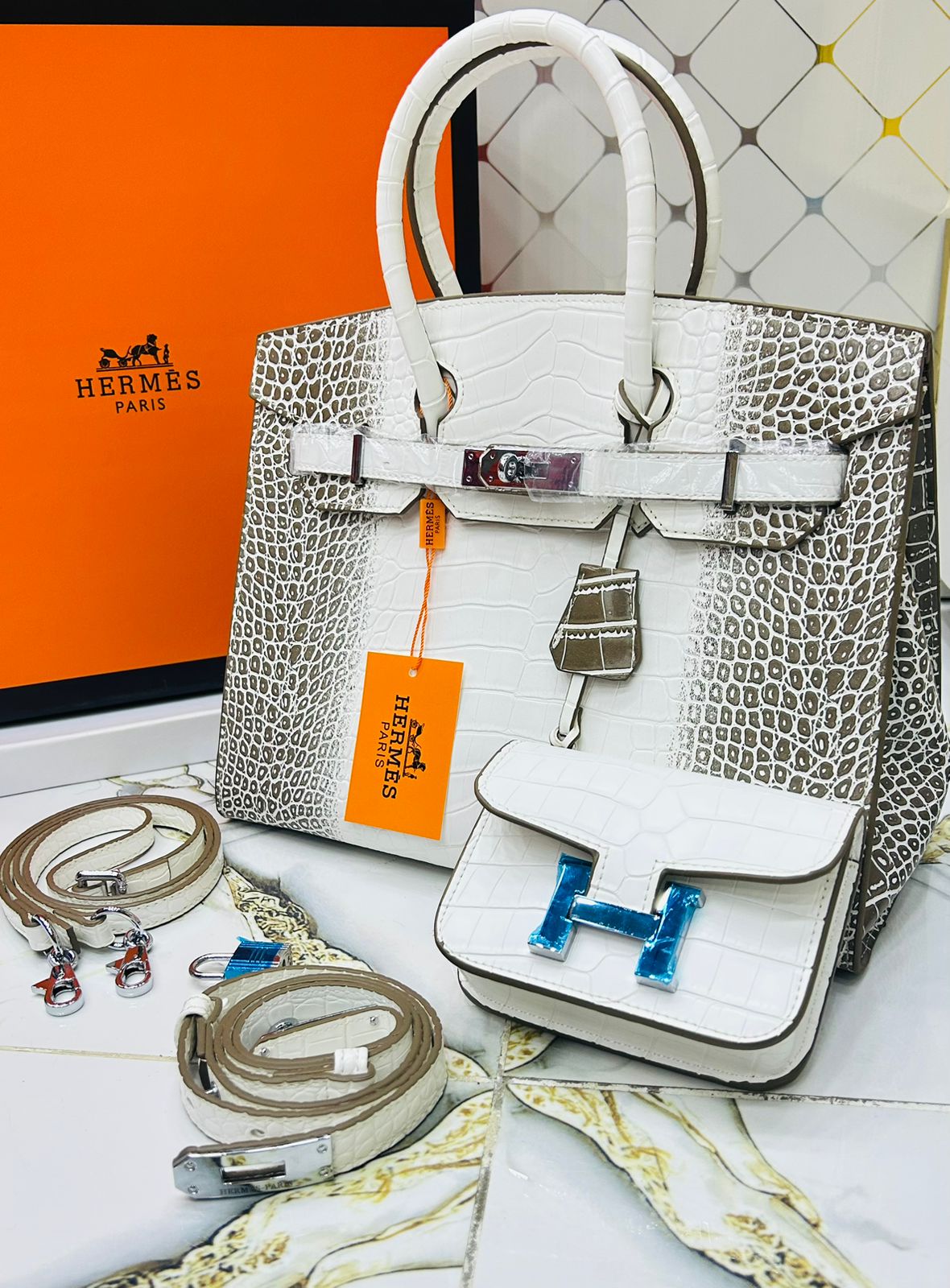 Luxury  Croc Tote Bag Set