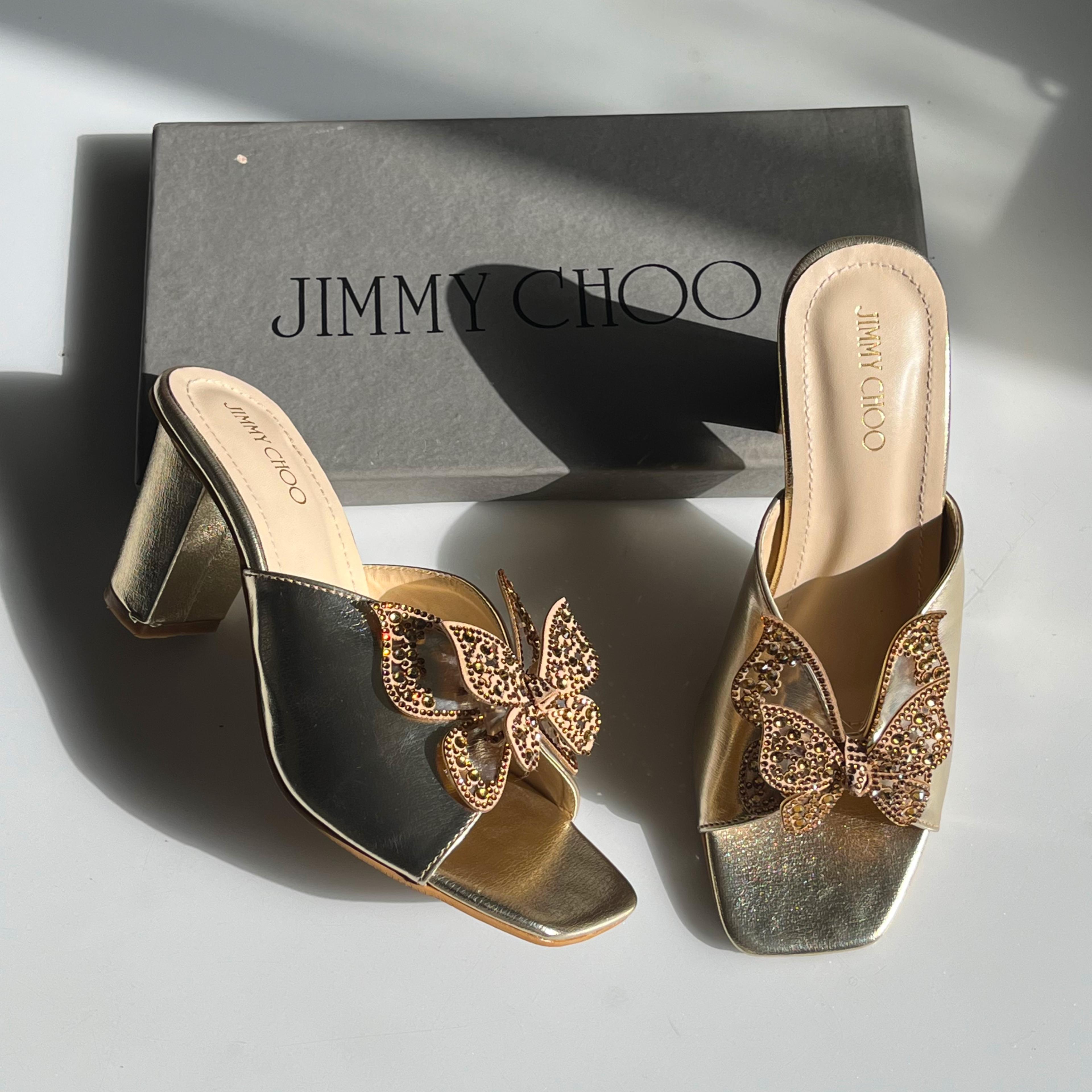 Golden Butterfly Heels