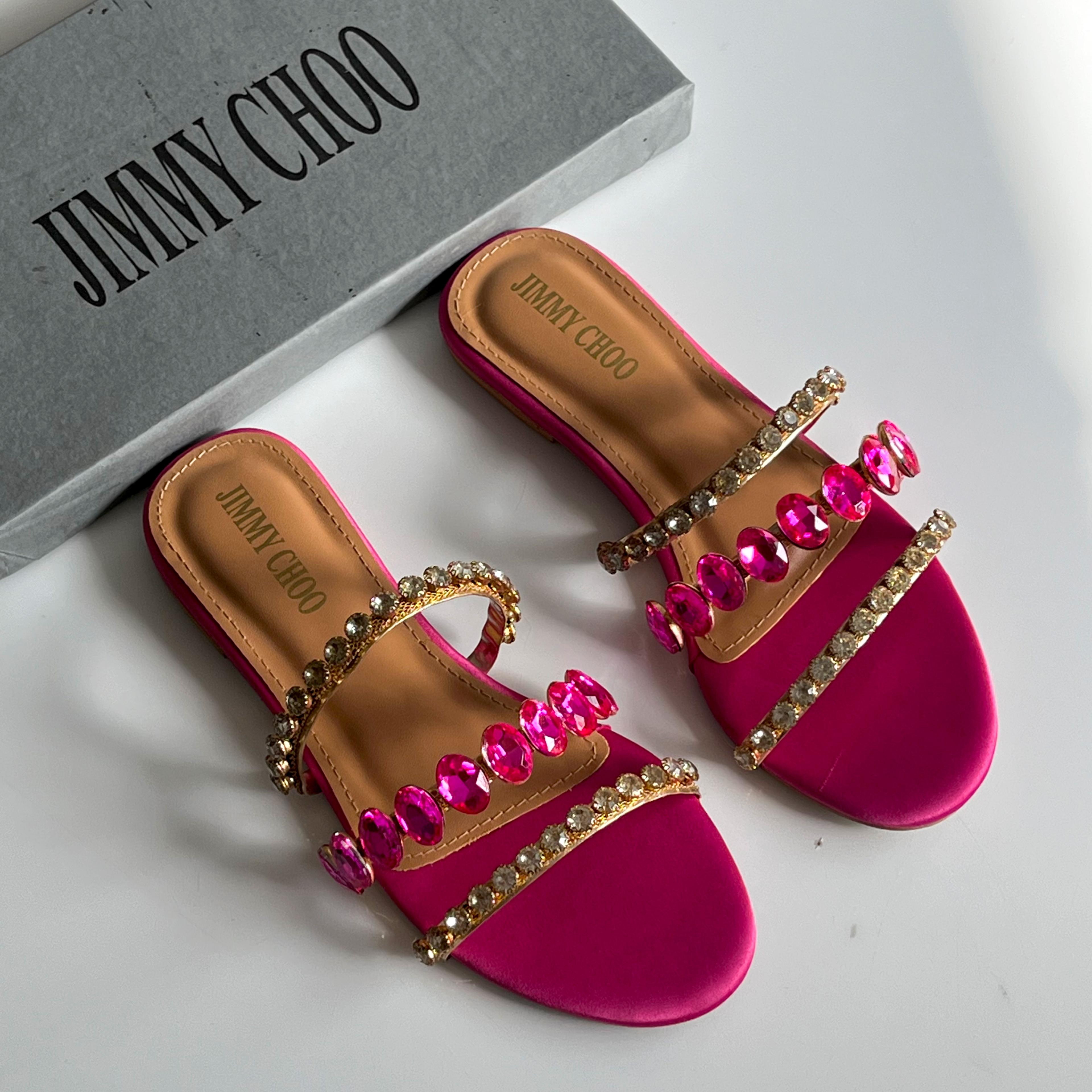 Emerald Crystal Luxe Flats