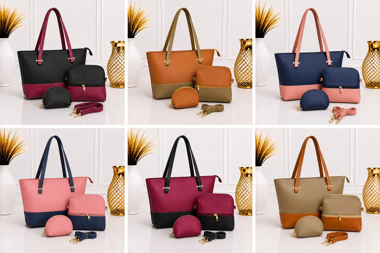 Elegant 3-Piece Luxury Handbag Se
