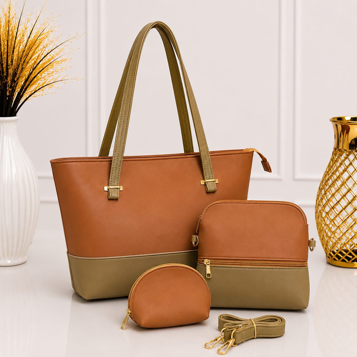 Elegant 3-Piece Luxury Handbag Se