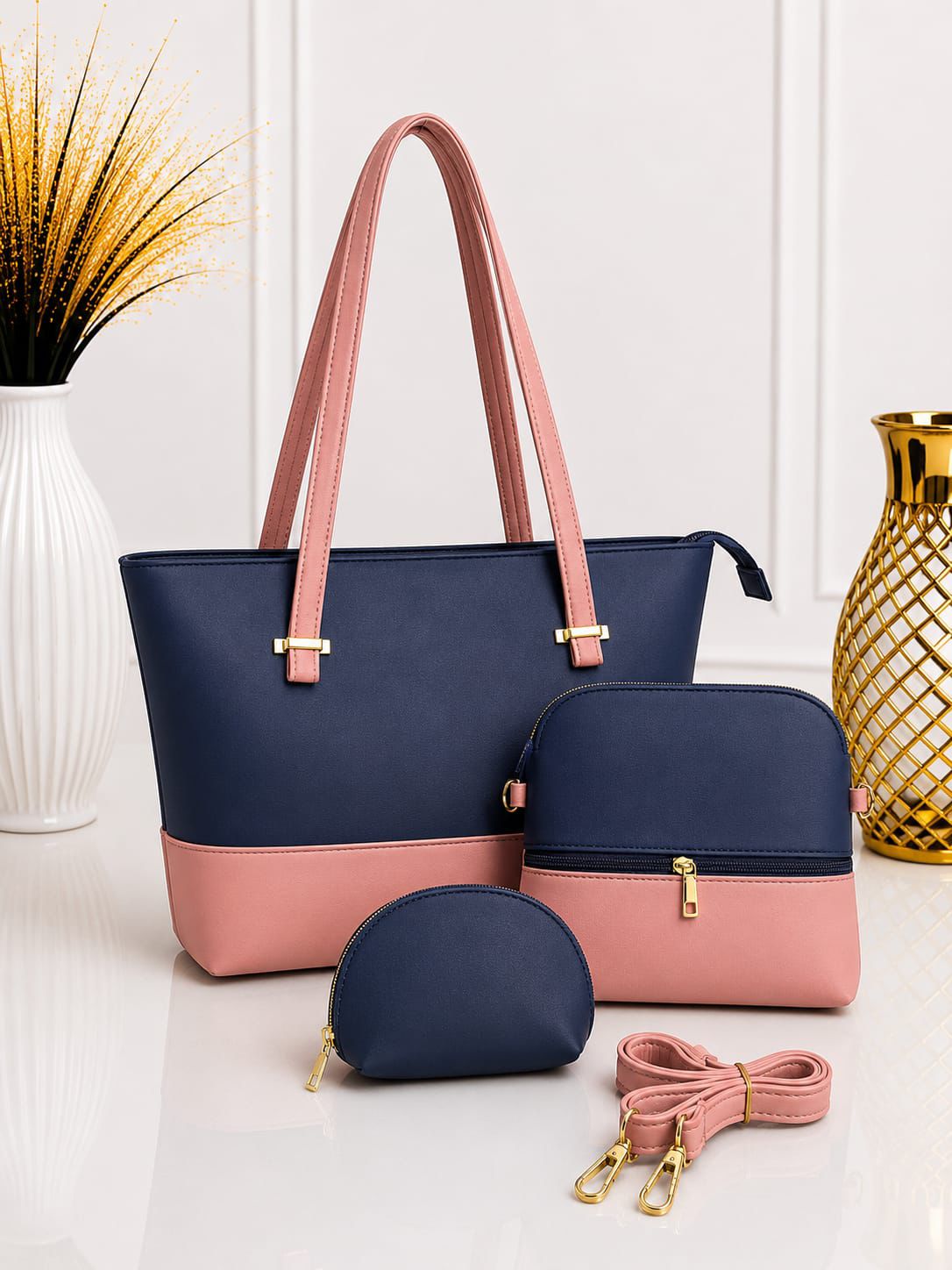 Elegant 3-Piece Luxury Handbag Se