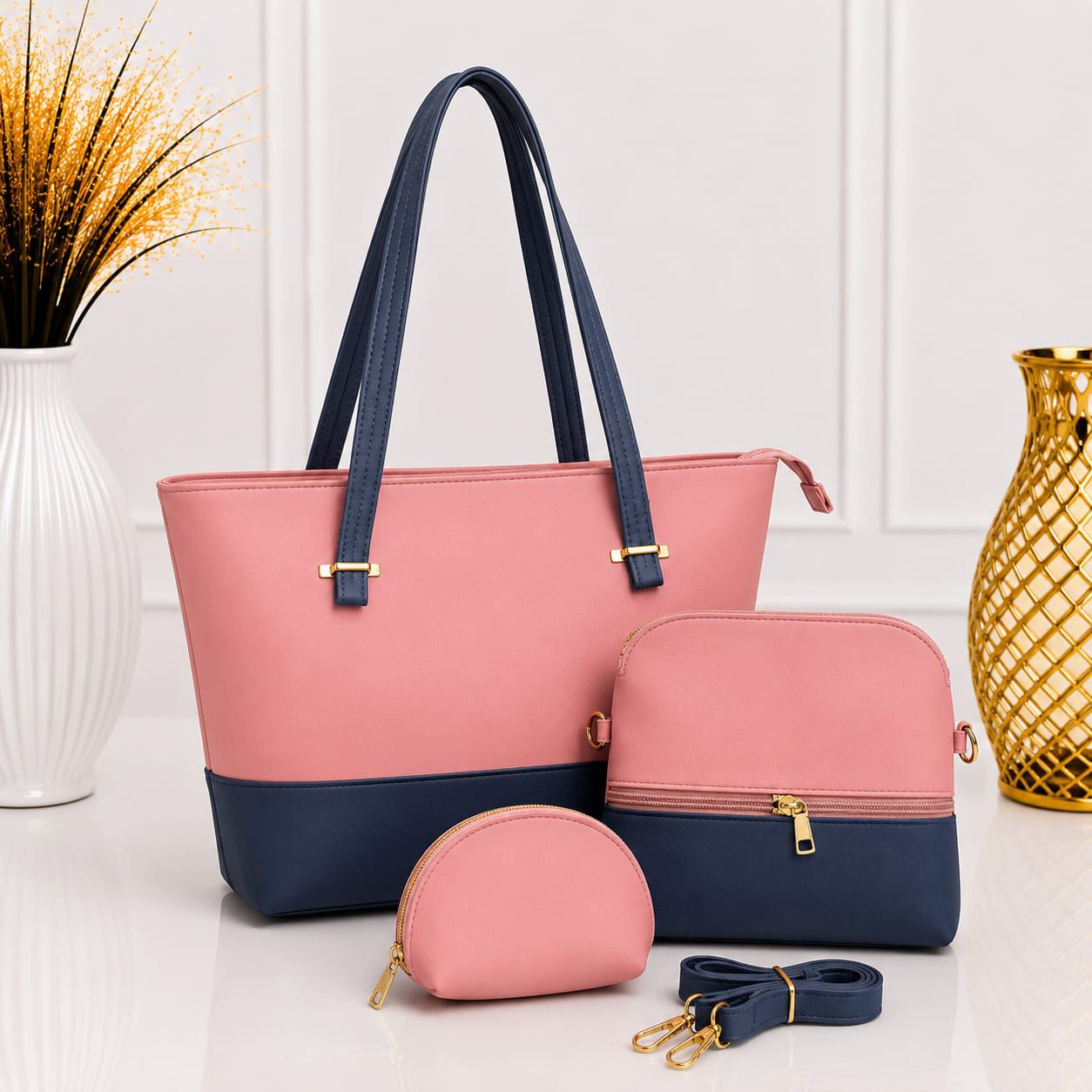 Elegant 3-Piece Luxury Handbag Se