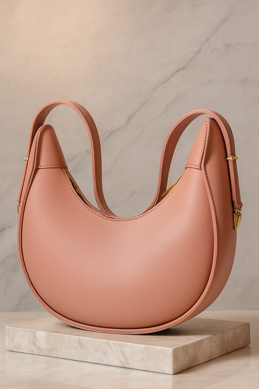 Women’s Maroon Crescent Shoulder Bag