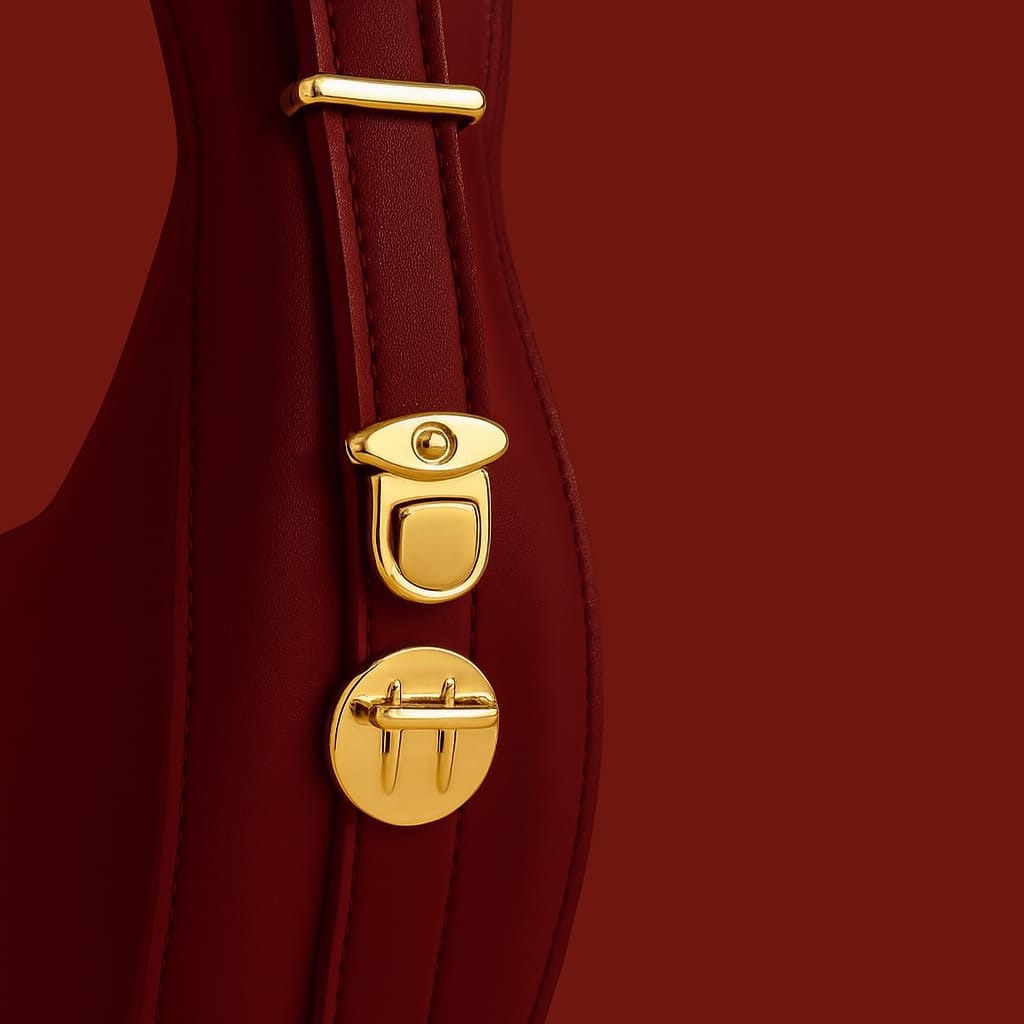 Women’s Maroon Crescent Shoulder Bag