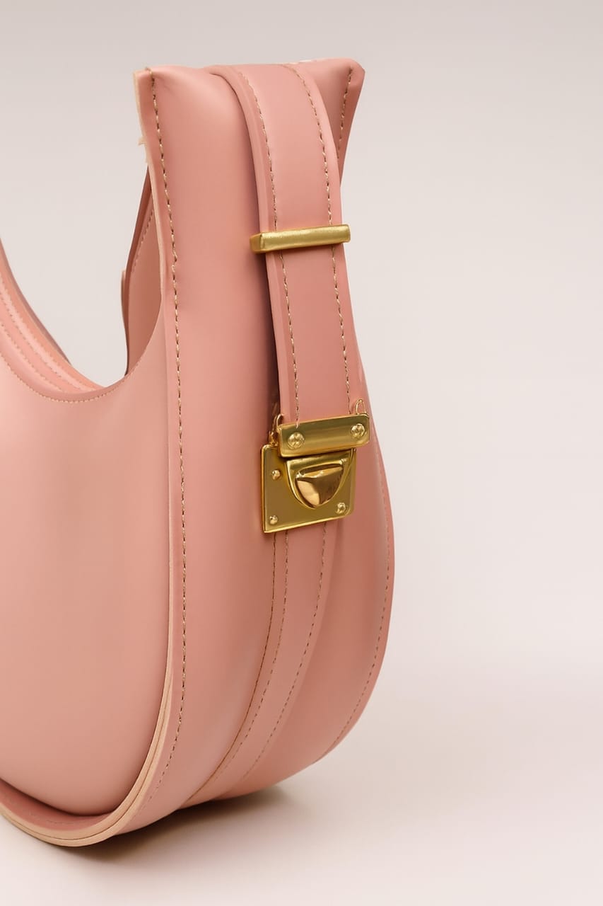 Women’s Maroon Crescent Shoulder Bag