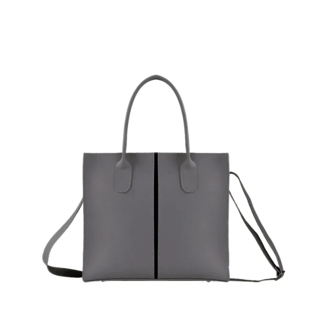 Grey PU Shoulder Bag