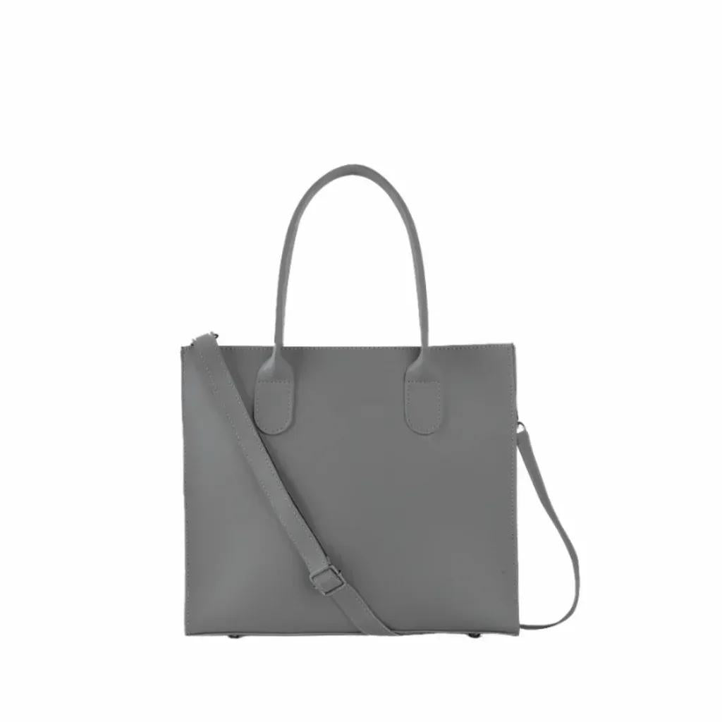 Grey PU Shoulder Bag