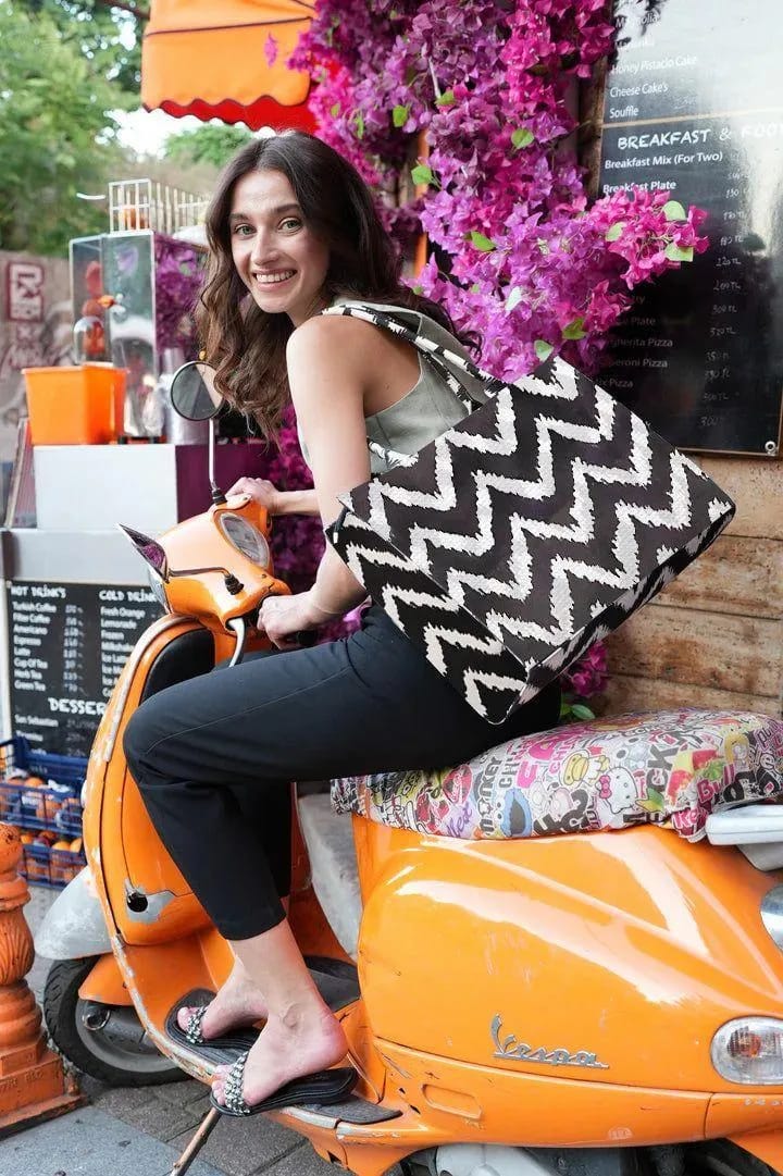 Printed Canvas Tote Bag