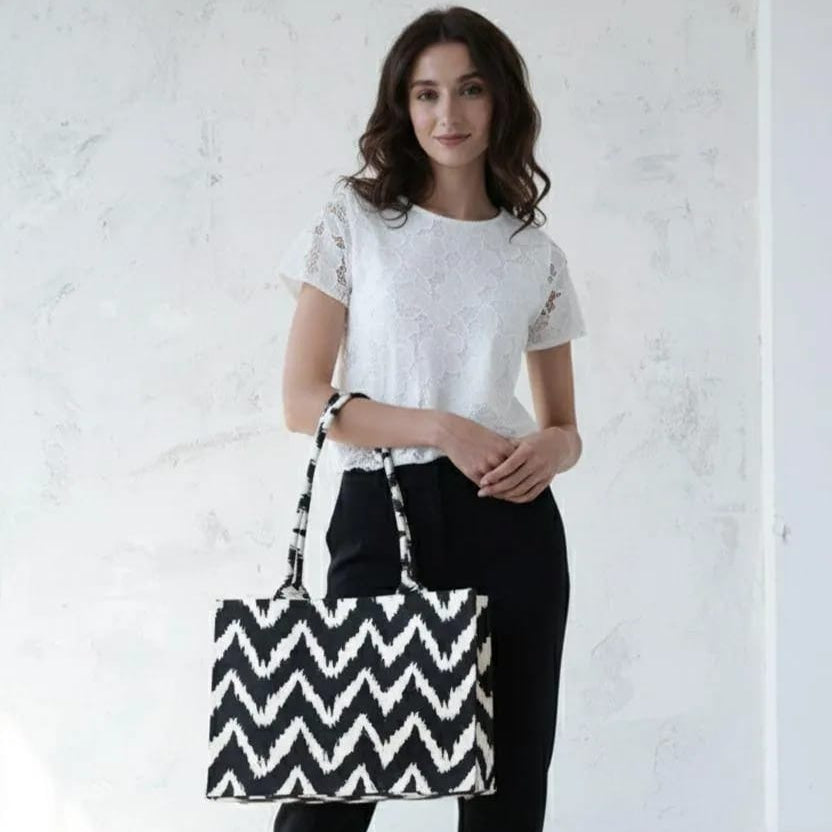 Printed Canvas Tote Bag