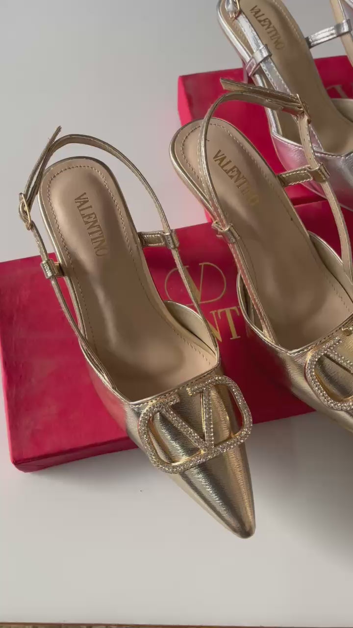Luxury Gold Pointed Heels