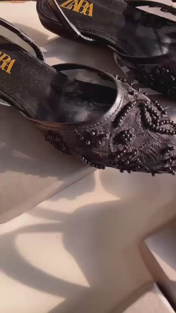 Elegant Floral Slingback