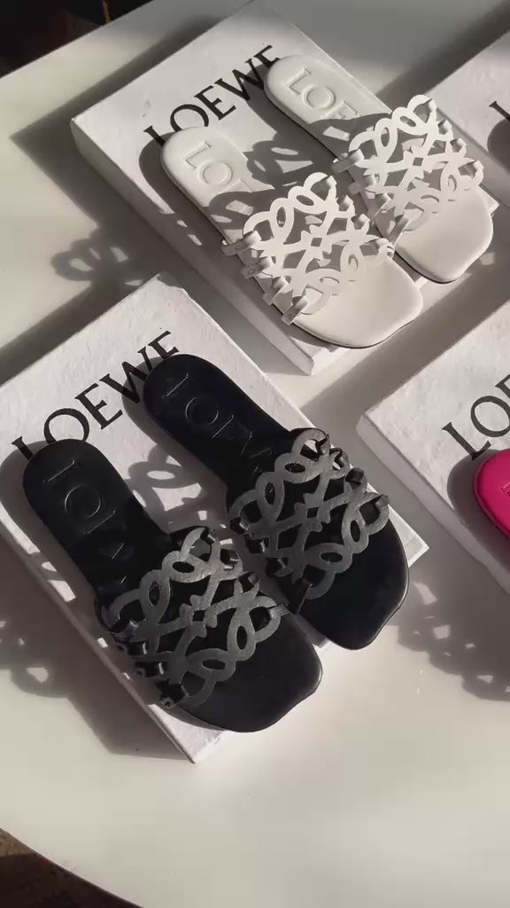 Luxury Cutwork Flat Slippers